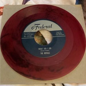 The Royals What Did I Do / Are You Forgetting 45 Rpm Red Vinyl Record Fed Repro